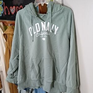Old Navy Green Hoodie with Logo